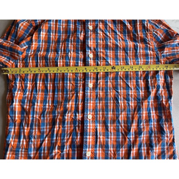 BANANA REPUBLIC TAILORED SLIM FIT 100% COTTON SHIRT ORANGE Sz SMALL - Picture 4 of 7